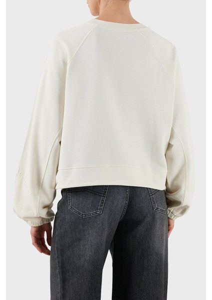 % 100 Pamuk Comfort Fit Minimal Desenli Sweat Bayan Sweat EW002122 AF12538 U1144 modelleri