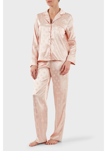 Sylvie Tamamı 4g Logolu Regular Fit Uzun Kollu Pijama Takımı O5BX05W4732 Bayan Pijama Takımı O5BX05 W4732 F6Z9