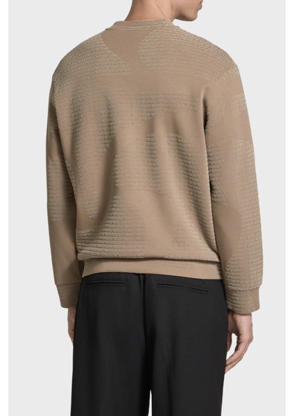 Pamuklu Regular Fit Bisiklet Yaka Tamamı Logolu Sweat Erkek Sweat EM002900 AF10013 F6130 modelleri