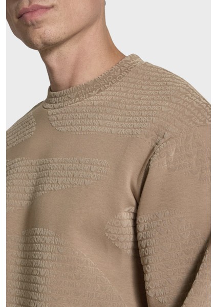 Pamuklu Regular Fit Bisiklet Yaka Tamamı Logolu Sweat Erkek Sweat EM002900 AF10013 F6130 fırsatları
