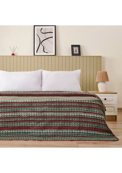 Soft Bliss Pamuklu Çift Kişilik Battaniye - Yeşil - 200X220 cm fiyatları