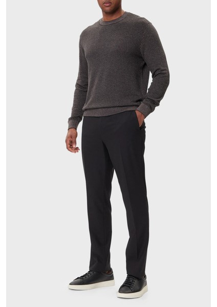 Kareli Pamuklu Slim Fit Bisiklet Yaka Kazak Erkek Kazak XM001913 AF18841 FC012 fiyatları