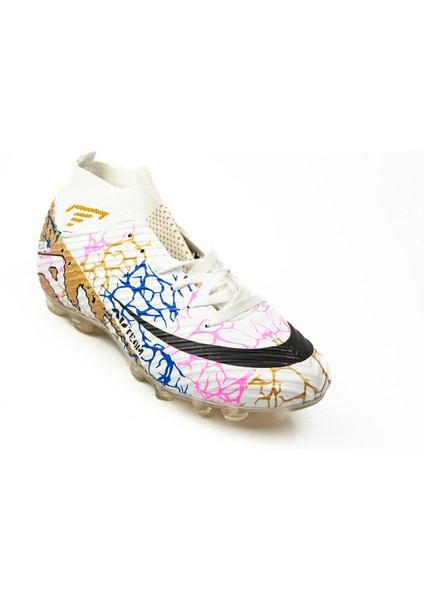 601 Team Beyaz Çoraplı Erkek Çocuk Krampon