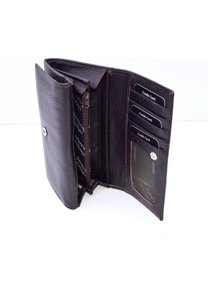 Naomi Bordo Hakiki Deri Çok Bölmeli Kadın Cüzdan fiyatları