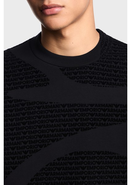 Pamuklu Regular Fit Bisiklet Yaka Tamamı Logolu Sweat Erkek Sweat EM002900 AF10013 FC242 fırsatları