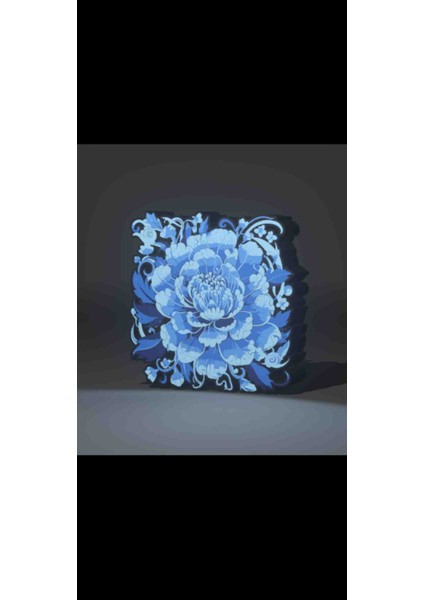 LED Işıklı Mavi Gül