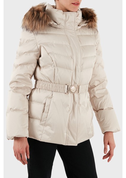 Marina Regular Fit Çıkarılabilir Kapüşonlu Kemerli Mont W5BL31W2802 Bayan Mont W5BL31 W2802 A115