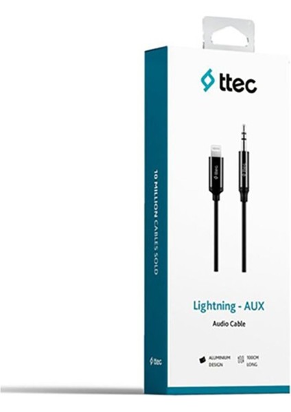 Aux To Lightning iPhone Ses Kablosu 100 Cm, 1 Metre Siyah 2 Yıl Garantili Yüksek Kalite - 2DK42 modelleri