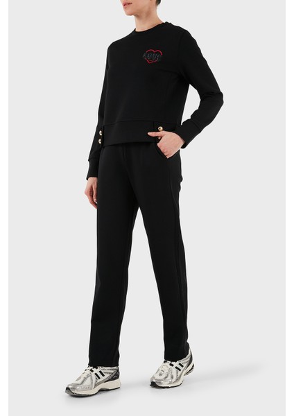 Pamuklu Regular Fit Lastikli Bel Düz Paça Pantolon Bayan Pantolon EW001362 AF10002 UC001 fiyatları