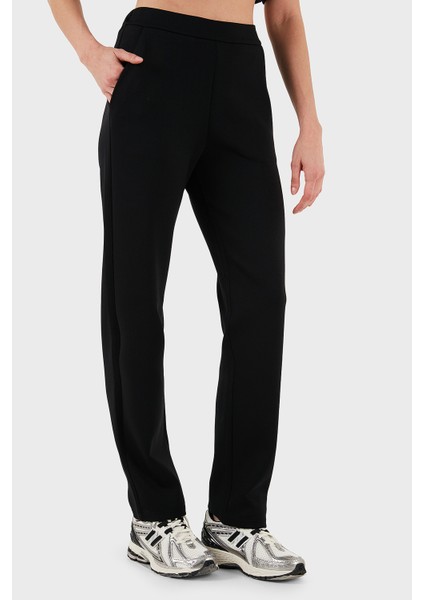 Pamuklu Regular Fit Lastikli Bel Düz Paça Pantolon Bayan Pantolon EW001362 AF10002 UC001 fırsatları