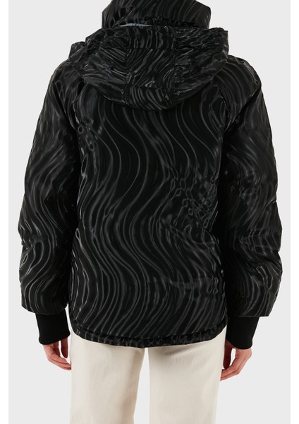 Desenli Regular Fit Çıkarılabilir Kapüşonlu Mont Bayan Mont XW000690 AF16211 FC102 modelleri