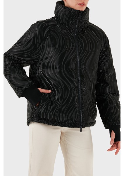 Desenli Regular Fit Çıkarılabilir Kapüşonlu Mont Bayan Mont XW000690 AF16211 FC102 indirimleri