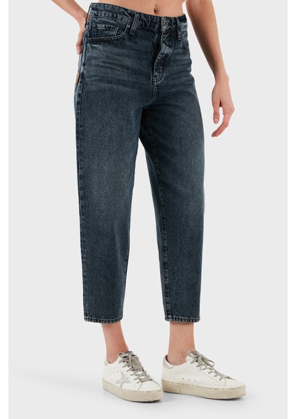 Pamuklu Tapered Fit Normal Bel Daralan Paça Jeans Bayan Kot Pantolon XW000128 AF14471 MB001 fırsatları