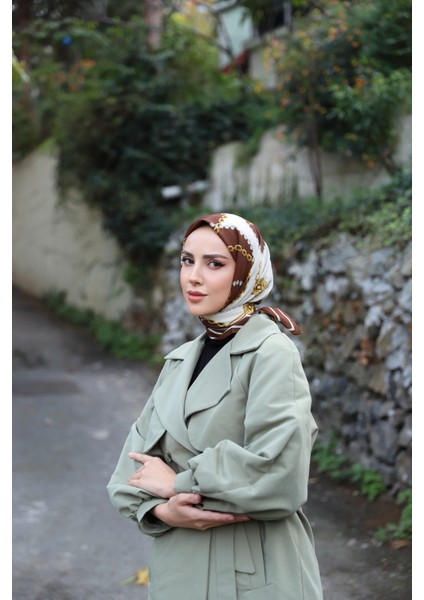 Inci Zincir Eşarp Kahverengi