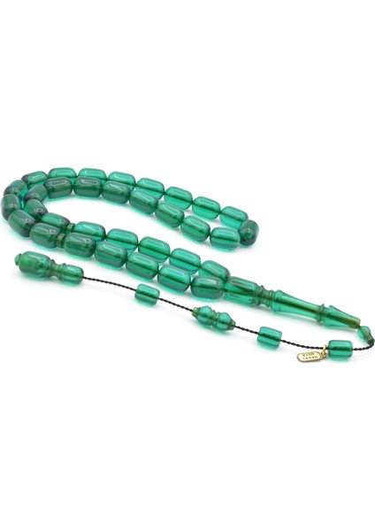 Hakkı Usta Imzalı Kapsül Kesim Petrol Mavisi Kanada Çubuk Katalin Tesbih