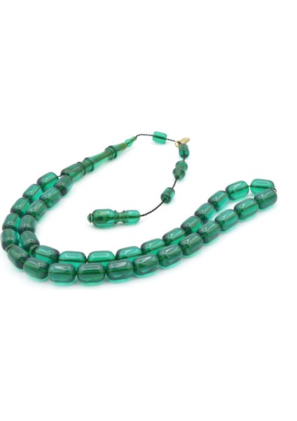 Hakkı Usta Imzalı Kapsül Kesim Petrol Mavisi Kanada Çubuk Katalin Tesbih fiyatları