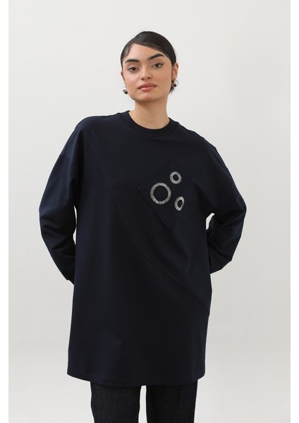 Kadın 10727 Aplikeli Işlemeli Tunik