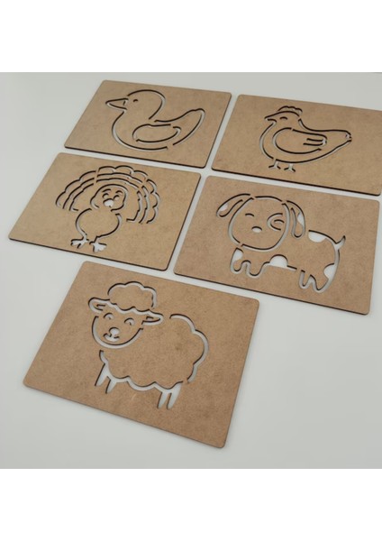 Montessori Çiftlik Hayvanları Çizgi Egzersizi Seti 3-6 Yaş Ince Motor Becerileri Geliştirici Oyuncak modelleri