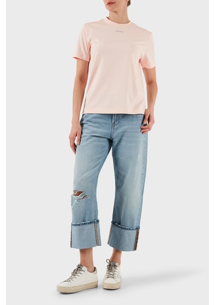 Pamuklu Regular Fit Bisiklet Yaka Logolu T Shirt LV147C857GVI7 Bayan T Shirt LV147C857G Vı7 fiyatları