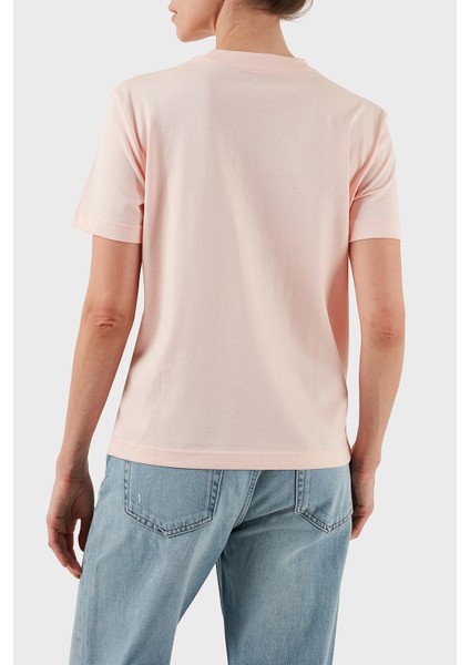 Pamuklu Regular Fit Bisiklet Yaka Logolu T Shirt LV147C857GVI7 Bayan T Shirt LV147C857G Vı7 modelleri