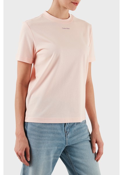 Pamuklu Regular Fit Bisiklet Yaka Logolu T Shirt LV147C857GVI7 Bayan T Shirt LV147C857G Vı7 fırsatları