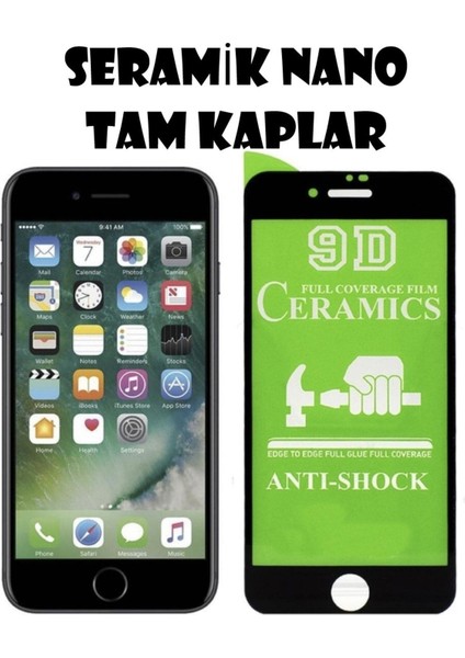 Iphone 7 Plus Ekran Koruyucu Seramik Nano Cam Esnek Tam Full Kaplayan Kırılmaz Siyah fiyatları