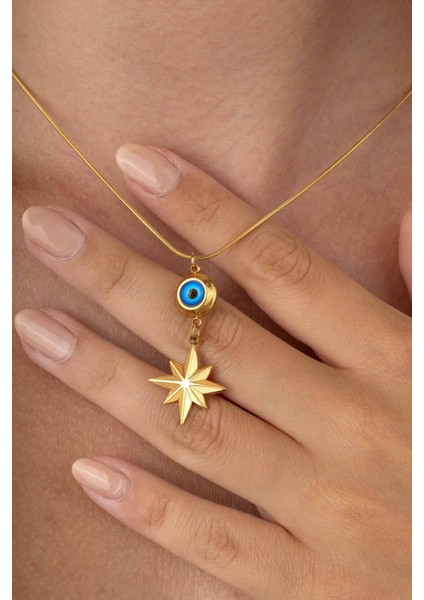 Top Zincirli Altın Kaplama Yonca Kadın Çelik Kolye fiyatları