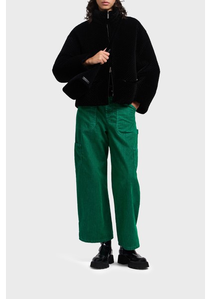 Regular Fit Dik Yaka Efektli Kadife Mont Bayan Mont EW001464 AF14361 UC001 fiyatları