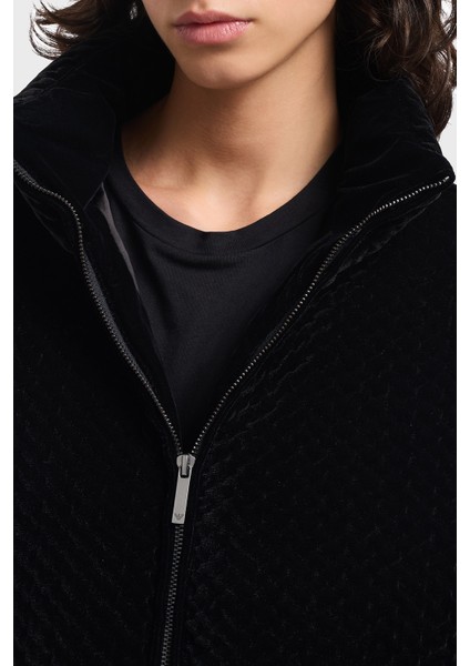 Regular Fit Dik Yaka Efektli Kadife Mont Bayan Mont EW001464 AF14361 UC001 fırsatları