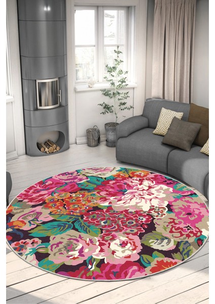 Çiçek Desenli Kaymaz Taban Yıkanabilir Halı fırsatları