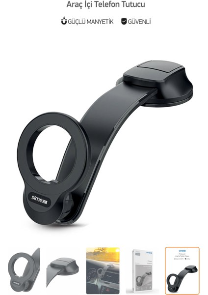 Magsafe Araç Tutucu Vantuzlu Esnek Torpido Üstü