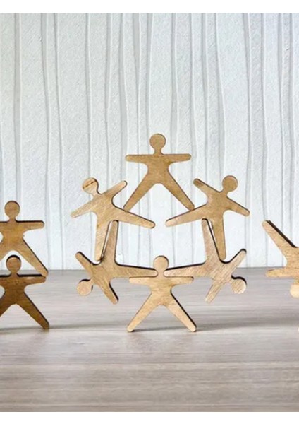 Okul Öncesi Eğitici Ahşap Denge Oyuncağı Çubuk Adamlar 8 Parça modelleri