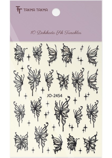 STC-JO-2454 - Siyah Kelebek Yapışkanlı Sticker fiyatları