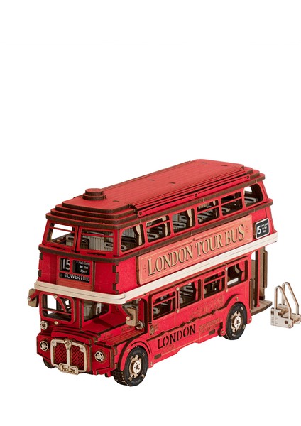 Minyatür London Bus | Ahşap Landon Bus| 3D Puzzle