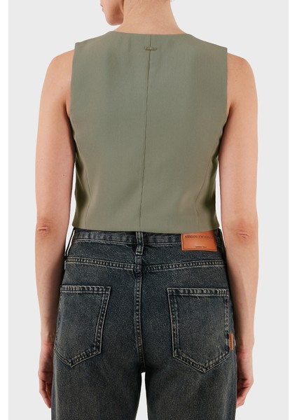Regular Fit V Yaka Düğmeli Yelek Bayan Yelek XW001279 AF16148 U6242 fiyatları