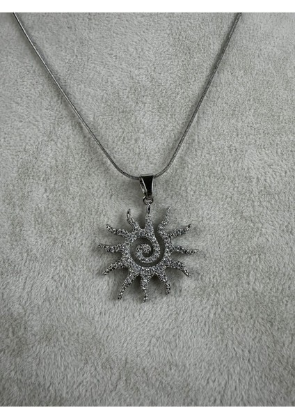 Güneş Figürlü Taşlı Çelik Kolye fiyatları