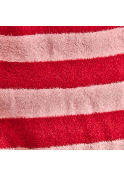 Soft Çizgili Pamuklu Tv Battaniyesi - Pembe / Kırmızı - 130X170 cm fiyatları