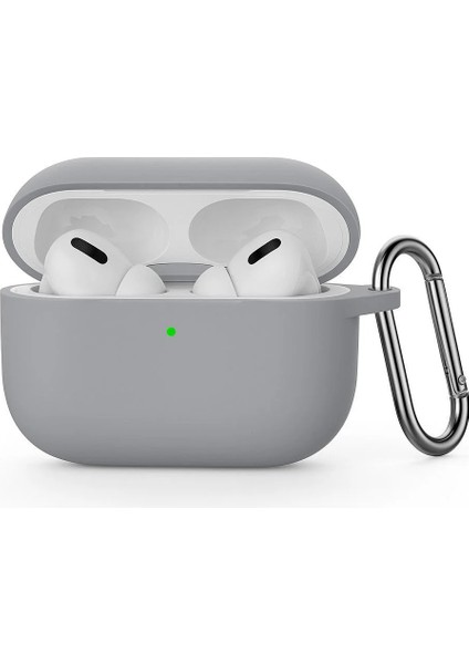 Apple Airpods Pro 3.nesil ile Uyumlu Esnek Silikon Koruyucu Kılıf + Askı Aparatı