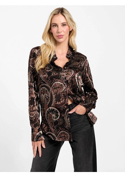 Clarisse Kadın Çok Renkli Relaxed Fit Gömlek W5BH78W2770-P1WT