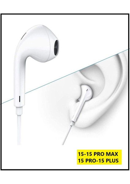 Iphone 16 16 Pro 16 Max 15 15 Pro 15 Pro Max Kulaklık Type C Uyumlu Kulaklık Kablolu Tak Çalıştır modelleri