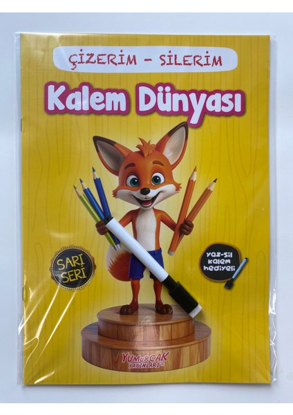 Sarı Seri - Çizerim Silerim Kalem Dünyası (Kalem Hediyeli)