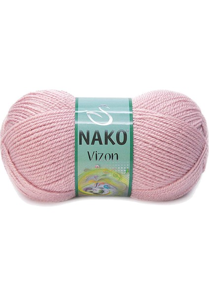 5 Adet Vizon Premium Akrilik El Örgü İpi Yünü Renk NO:10275 Pembemsi Pudra fiyatları