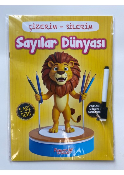Sarı Seri - Çizerim Silerim Sayılar Dünyası (Kalem Hediyeli)