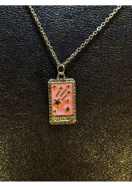 The Star & The Moon Çelik Mineli Kolye