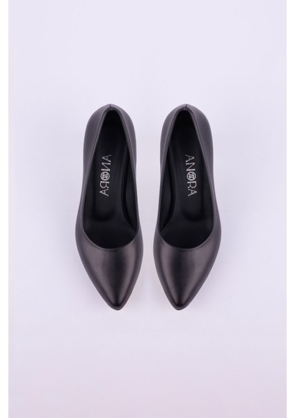 Hakiki Deri Topuklu Kadın Ayakkabısı 25NE784 fırsatları