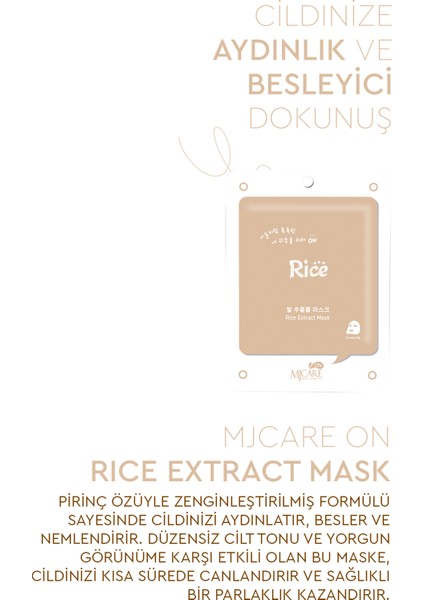 On Rice Extract Mask - Pirinç Özlü Yüz Maskesi 20'li indirimleri