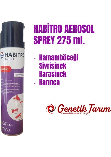 Habitro Aerosol Sprey 275 Ml. Hamamböceği, Karasinek, Sivrisinek, Karınca Ilacı