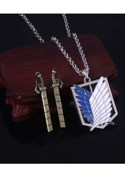 Attack On Titan Wings Of Liberty & Swords Kolye indirimleri