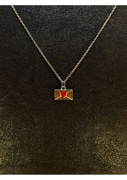 Kalpli Mektup Zarfı Çelik Kolye modelleri