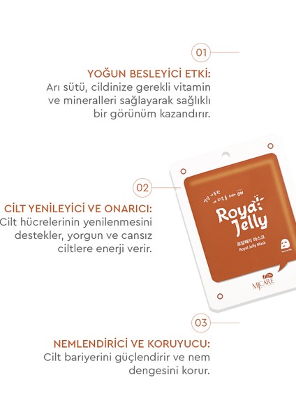 On Royal Jelly Mask - Arı Sütü Özlü Maske 20'li modelleri